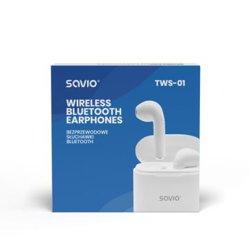 xyz - Słuchawki bezprzewodowe Savio TWS-01 Bluetooth - abc