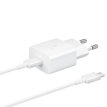 xyz - Ładowarka sieciowa Samsung EP-T1510XW 15W Fast Charge + kabel USB-C/USB-C biały - abc