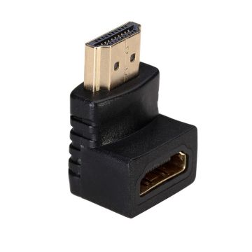 xyz - Adapter Cyfrowe złącze kątowe 90 st. Akyga AK-AD-01 HDMI - HDMI F-M - abc