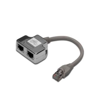 xyz - Digitus Adapter RJ45  na kablu / 2x gniazdo RJ45 ekran - abc