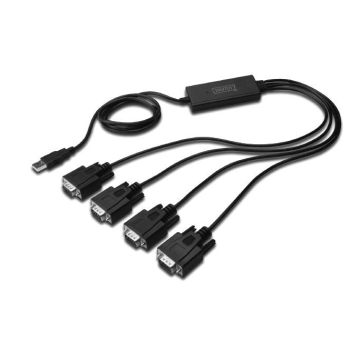 xyz - Digitus Kabel adapter USB 2.0 do 4xRS232 (COM) (Chipset: FTDI / FT2232H) - abc