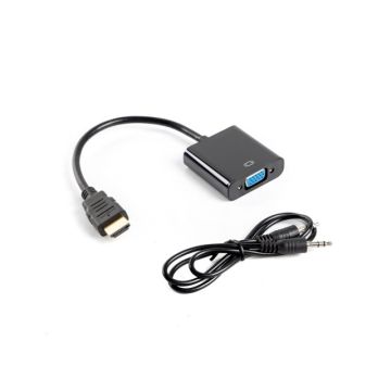 xyz - LANBERG Adapter HDMI-A (M) -> VGA (F) + audio na kablu - abc