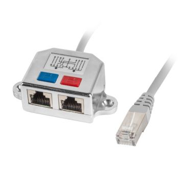 xyz - LANBERG Adapter rodzielacz LAN RJ-45 - 2x RJ-45 FTP - abc