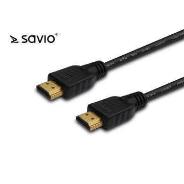 xyz - Kabel HDMI CL-38 SAVIO 15m, czarny, złote końcówki, v1.4 - abc