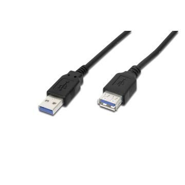 xyz - ASSMANN Przedłużacz USB3.0 SuperSpeed, USB A wtyk / USB A gniazdo, Cu AWG 28, 2x ekranowane, dł. 1.8m - abc