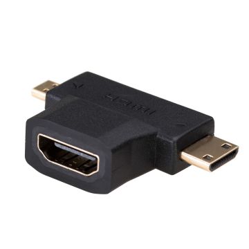 xyz - Adapter cyfrowy Akyga AK-AD-23 HDMI - miniHDMI+microHDMI F-M - abc