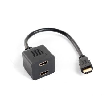 xyz - LANBERG Adapter HDMI-A (M) -> HDMI-A (F) x2 splitter 20cm - abc