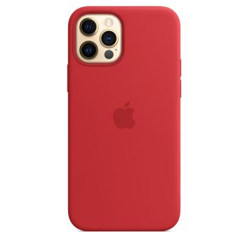 xyz - Etui iPhone 12/12 Pro Silikonowe z funkcją MagSafe - (PRODUCT)RED - czerwony - abc