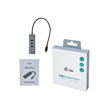 xyz - HUB i-tec USB-C 1x RJ-45 + 3x USB-A 3.0 - abc