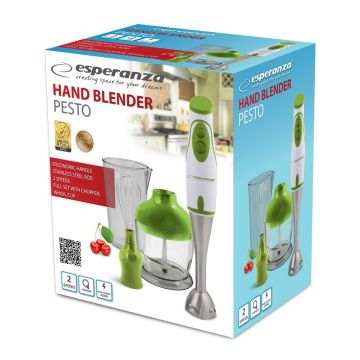 xyz - Blender ręczny Esperanza Pesto EKM003G biało-zielony - abc