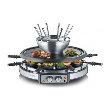 xyz - Zestaw do raclette i fondue SEVERIN RG 2348 1900W Srebrno-czarny - abc