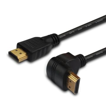 xyz - Kabel HDMI SAVIO CL-04 1,5m Kątowy Czarny - abc