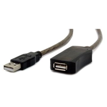 xyz - PRZEDŁUŻACZ USB AM-AF 2.0 5M AKTYWNY BLACK GEMBIRD UAE-01-5 - abc