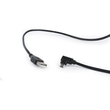 xyz - Kabel USB Gembird micro AM-BM USB 2.0 czarny kątowy 1.8m - abc