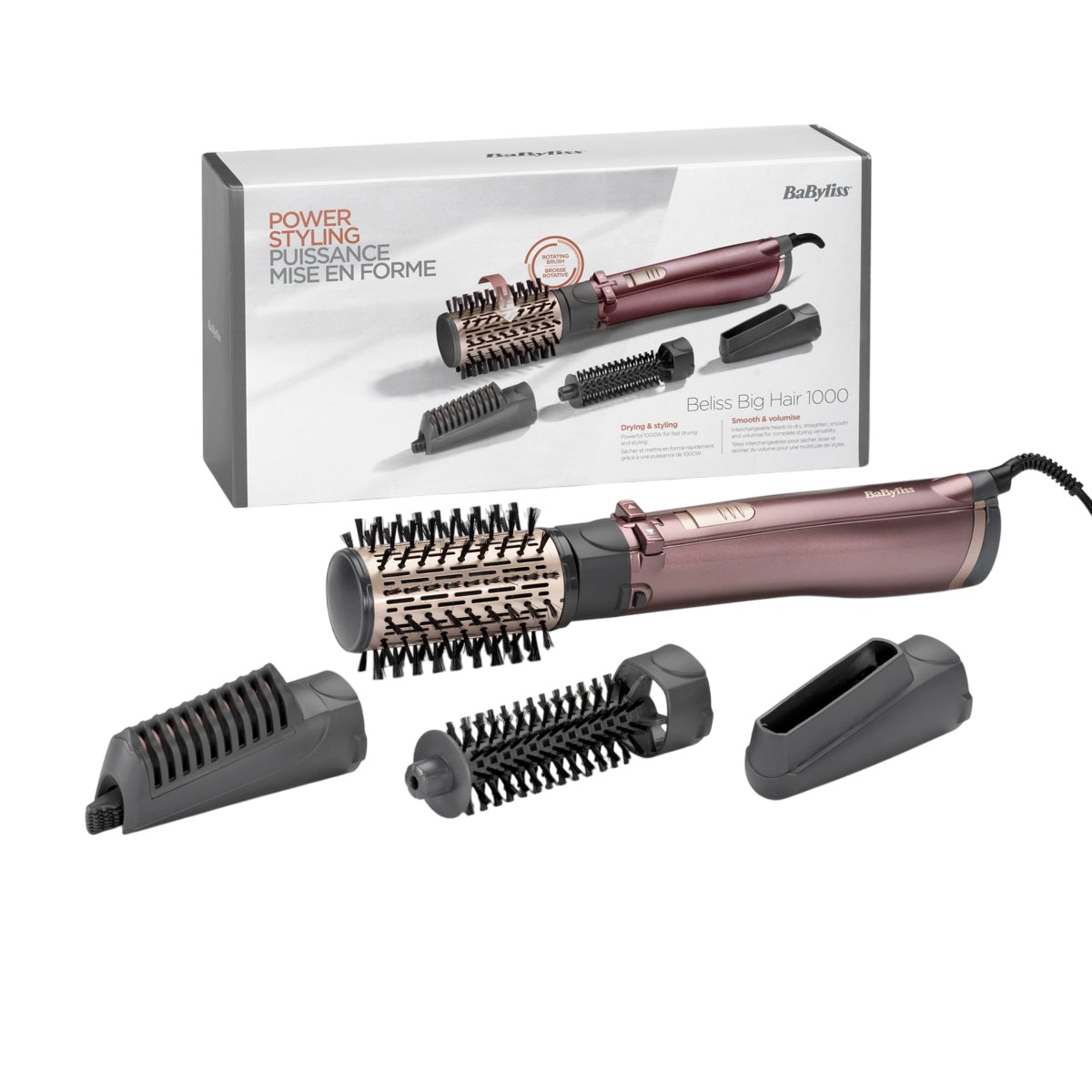 xyz - Suszarko-lokówka BaByliss Powerful Air Styling AS960E czarno-fioletowa - abc