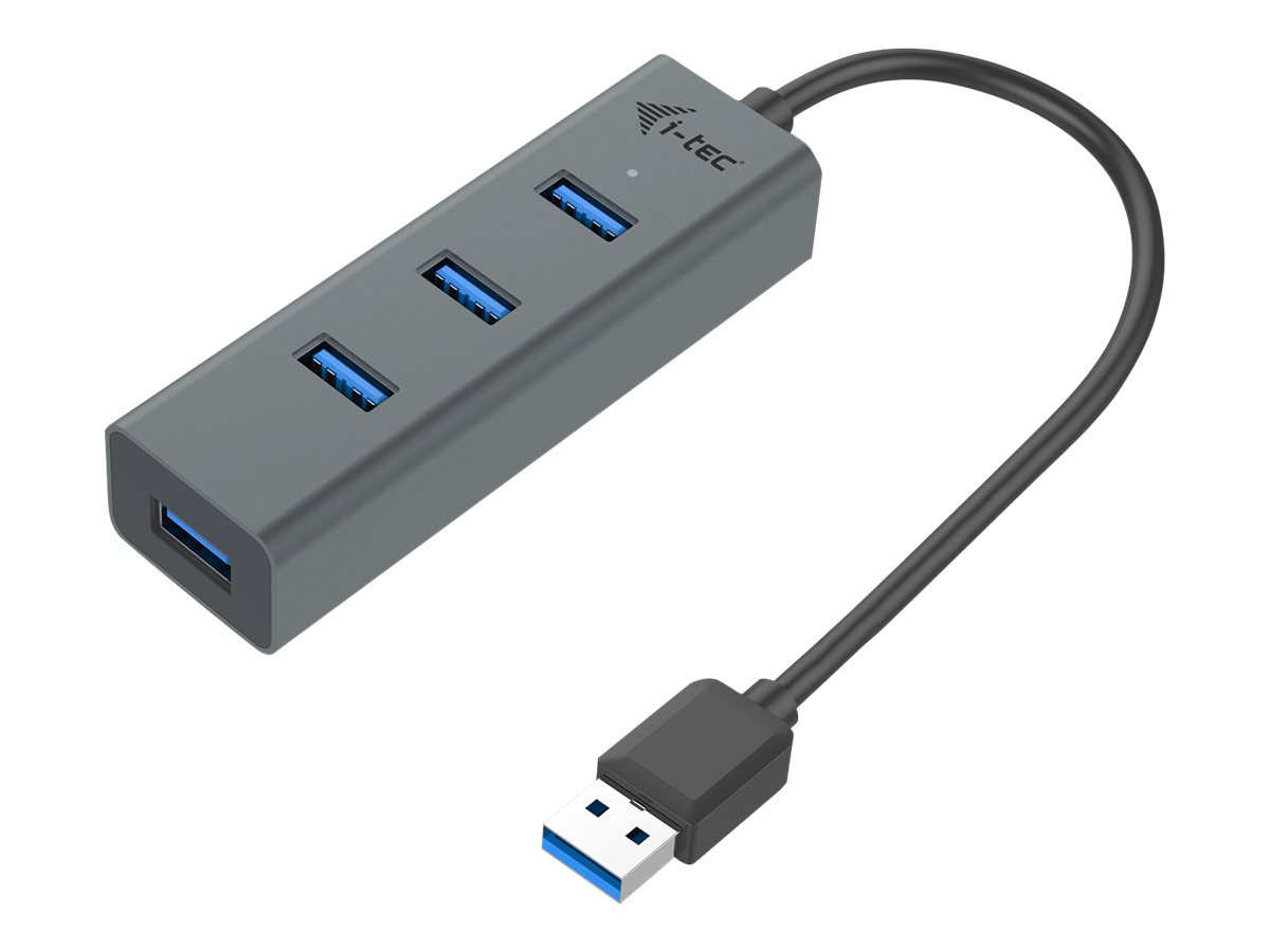 xyz - i-tec USB 3.0 Metal 4-portowy pasywny HUB USB, 4x port USB 3.0 - abc