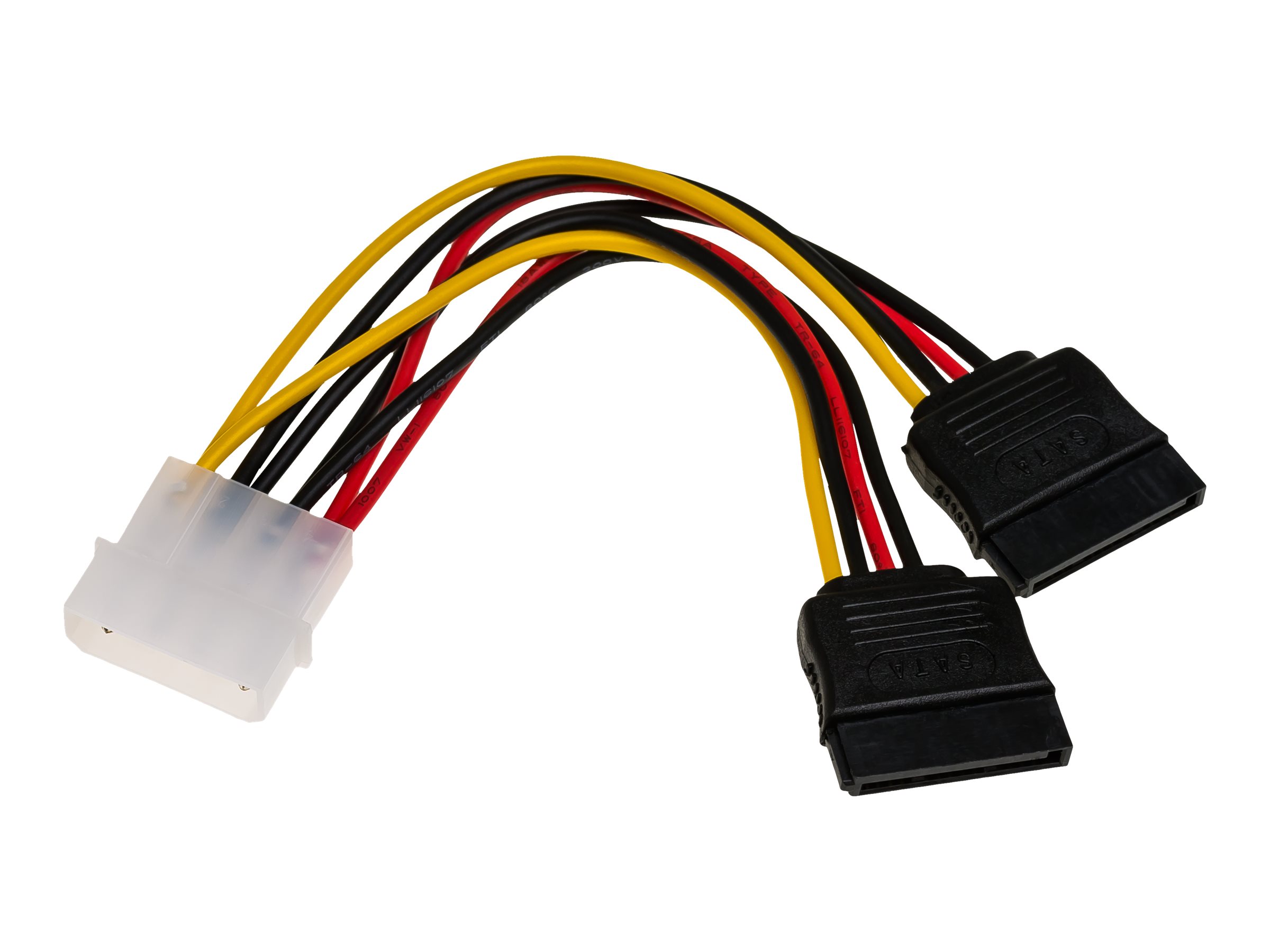 xyz - Kabel zasilający Akyga AK-CA-16 ( MOLEX / 2x SATA F-M PVC 0,15m ) - abc
