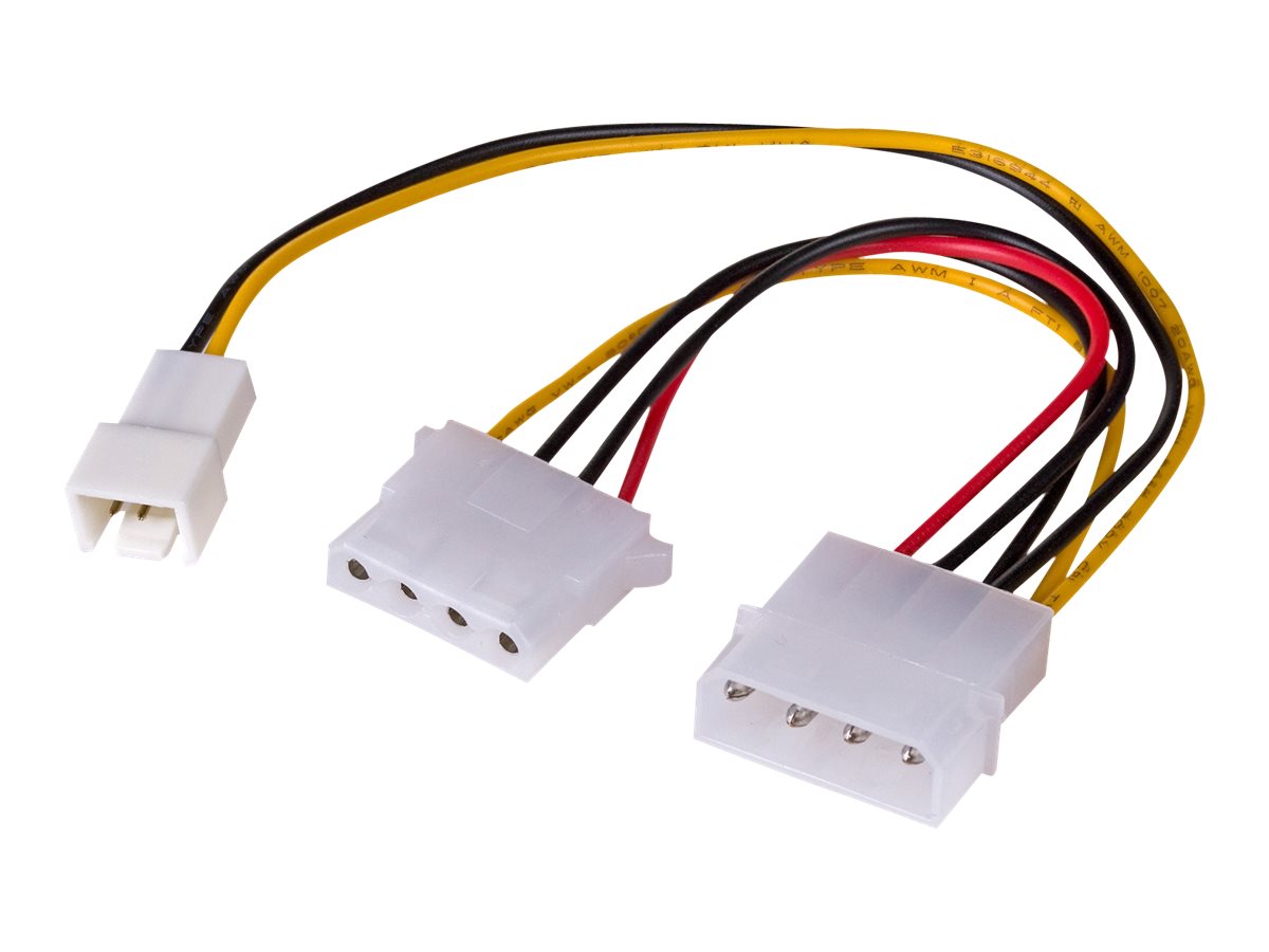 xyz - Kabel zasilający Akyga AK-CA-35 ( MOLEX / MOLEX + 3pin 12V F-M PVC 0,15m ) - abc