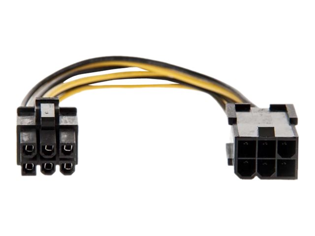 xyz - Kabel Akyga AK-CA-49 ( PCI-E 6pin - PCI-E 6pin M-M PVC 0,4m czarno-żółty ) - abc