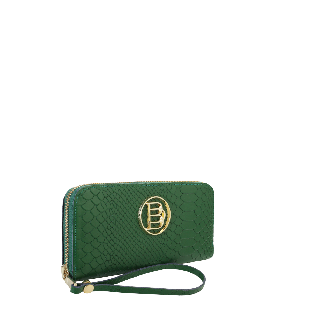 xyz - Portfel damski Batycki Pyton zielony - abc