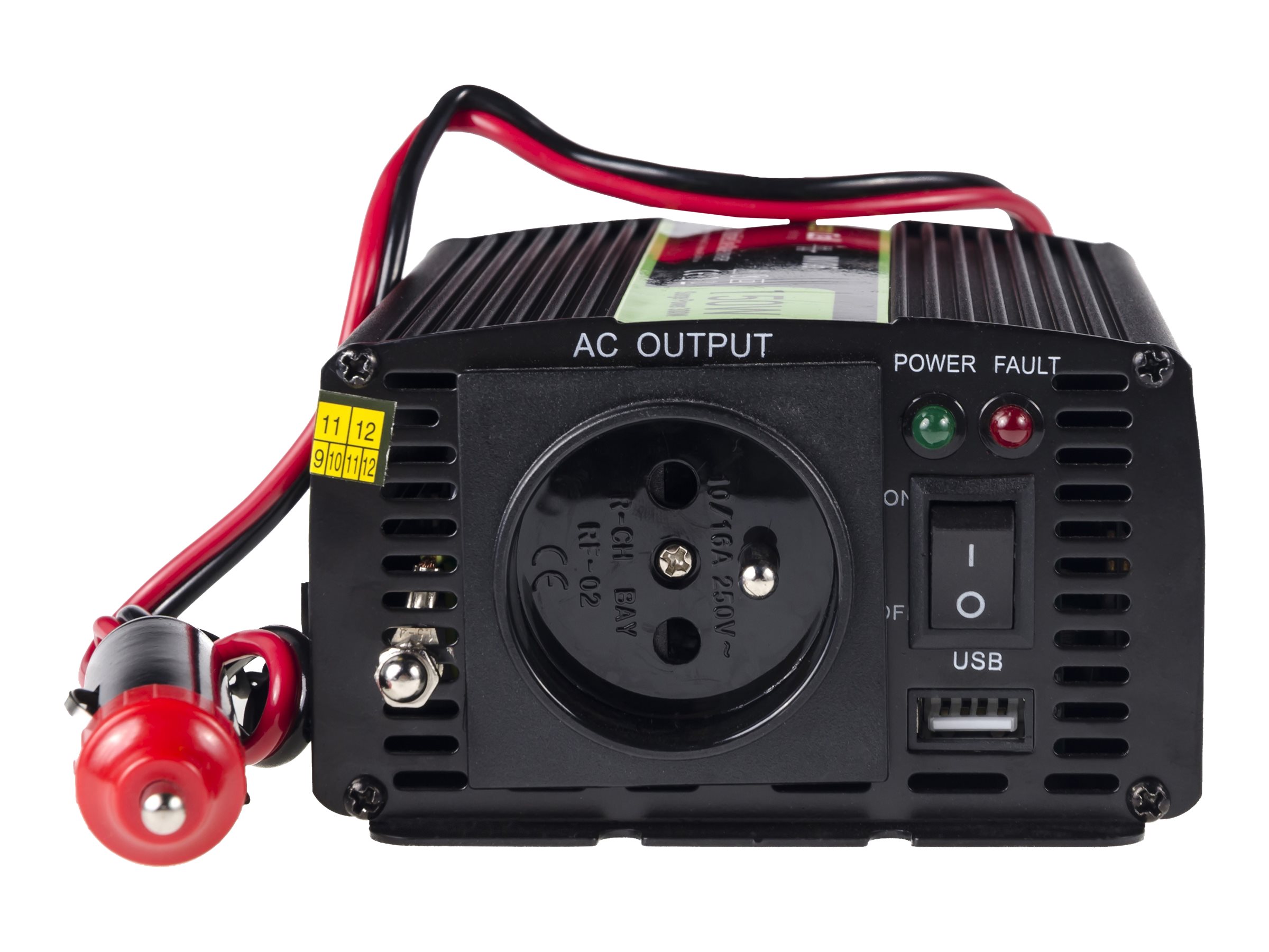 xyz - Przetwornica samochodowa Green Cell 12V do 230V, 150W/300W - abc