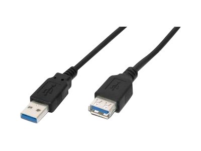 xyz - ASSMANN Kabel przedłużający USB 3.0 SuperSpeed Typ USB A/USB A M/Ż czarny 3,0m - abc
