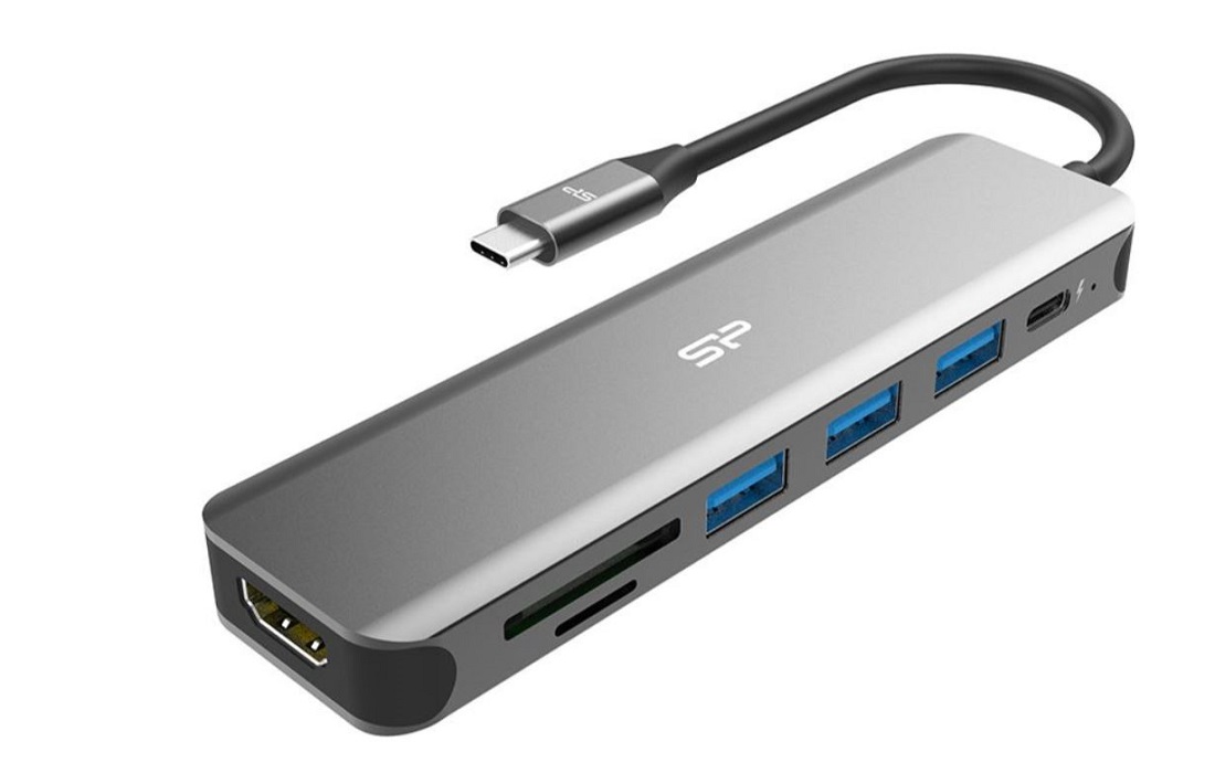 xyz - Stacja dokująca Silicon Power Boost SU20 7 w 1 szara - abc