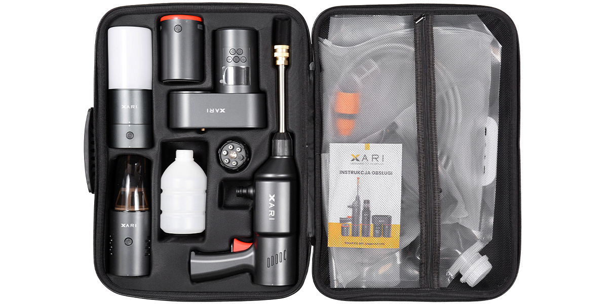 xyz - Zestaw Xari Smart Kit XP2 myjka + kompresor + odkurzacz + powerbank + latarka - abc