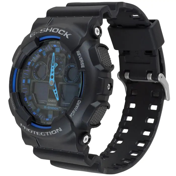 xyz - Zegarek Casio G-SHOCK GA-100-1A2ER czarny - abc