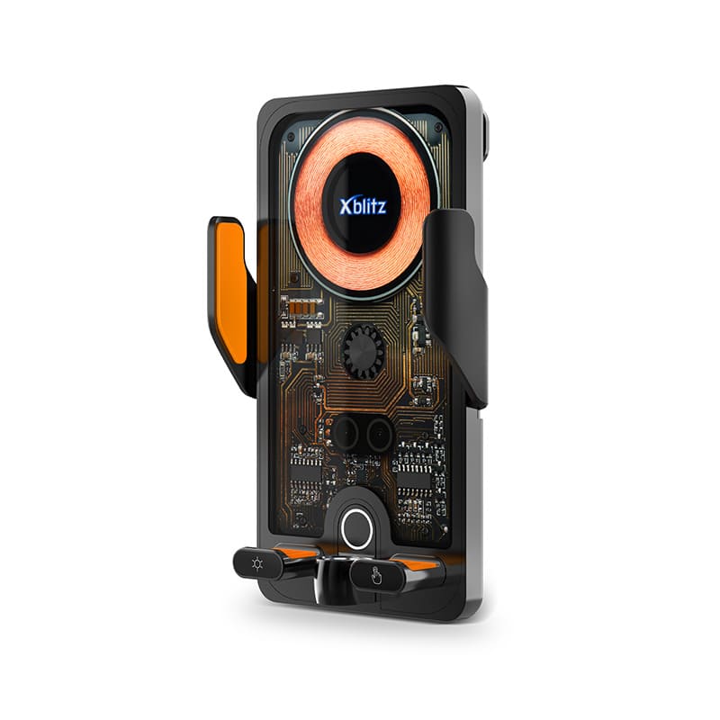 xyz - Uchwyt samochodowy Xblitz FX7 Exclusive z ładowaniem bezprzewodowym i przewodowym - abc