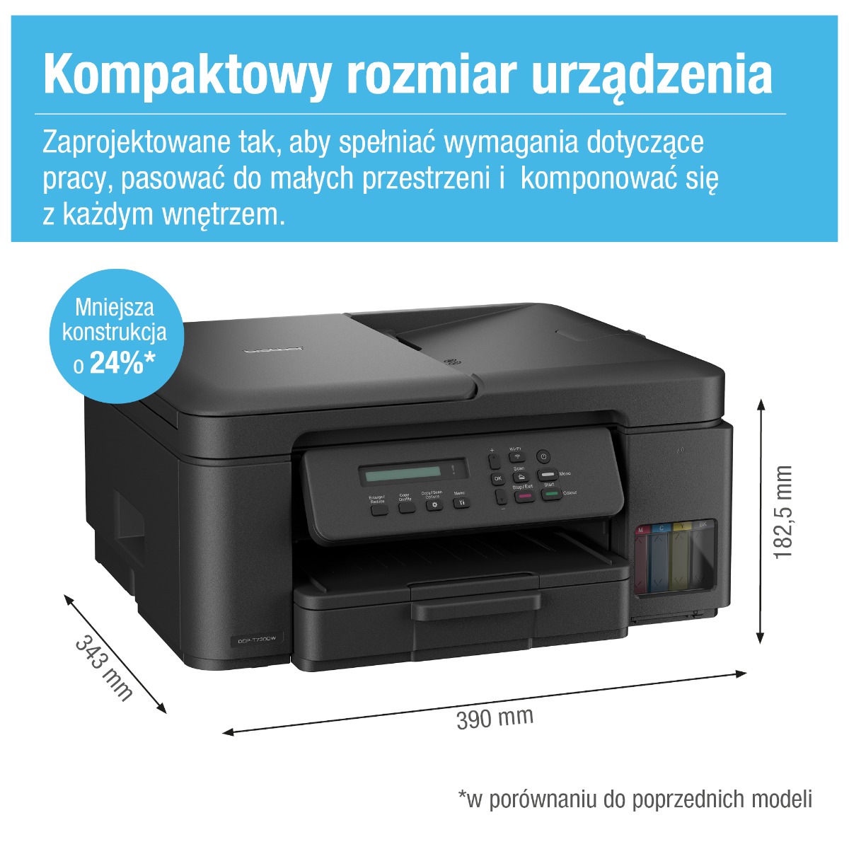 xyz - Urządzenie wielofunkcyjne Brother DCP-T730DW czarne - abc