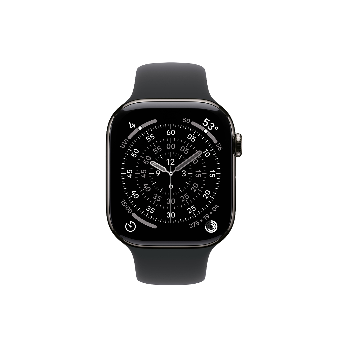 xyz - Smartwatch Apple Watch Series 11 GPS + Cellular 46 mm tytan łupek + pasek sportowy czarny M/L - abc