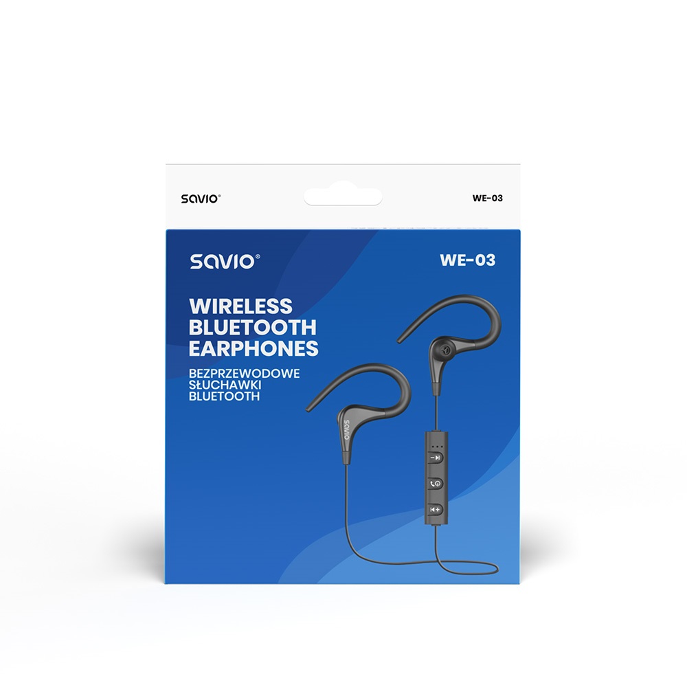 xyz - Słuchawki bezprzewodowe Savio WE-03 Bluetooth - abc