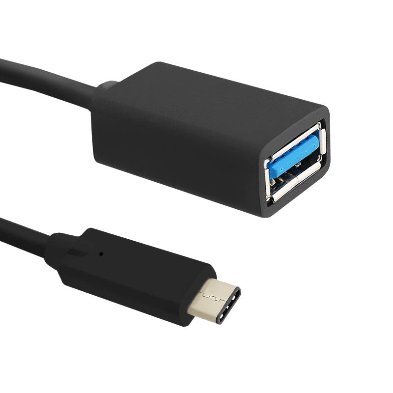 xyz - Kabel USB Qoltec 3.1 typ C męski | USB 3.0 A żeński | 0.2m - abc