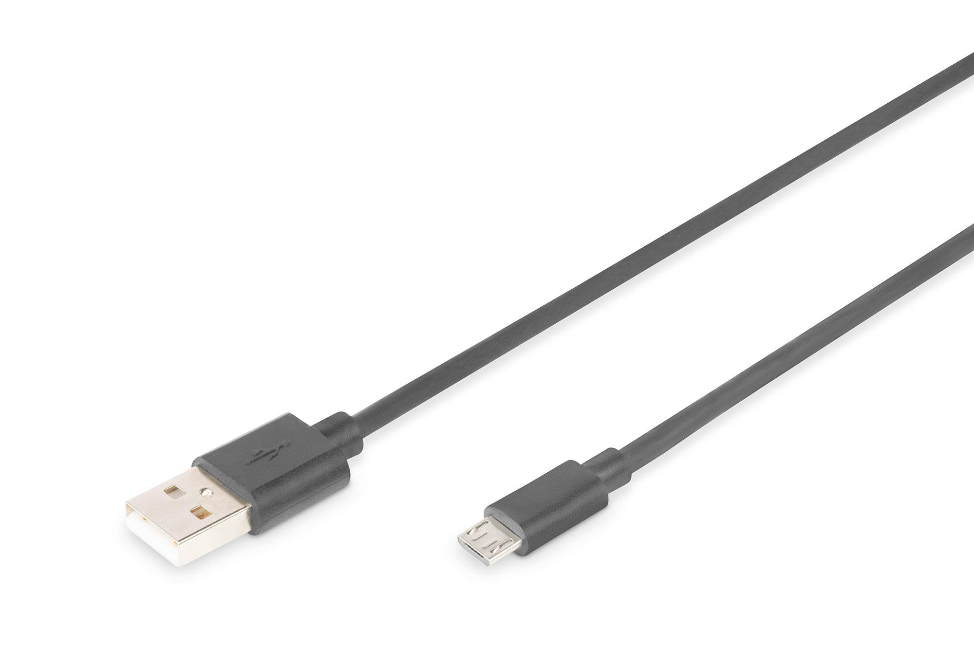 xyz - ASSMANN Kabel połączeniowy USB 2.0 HighSpeed Typ USB A/microUSB B      M/M czarny 3m - abc