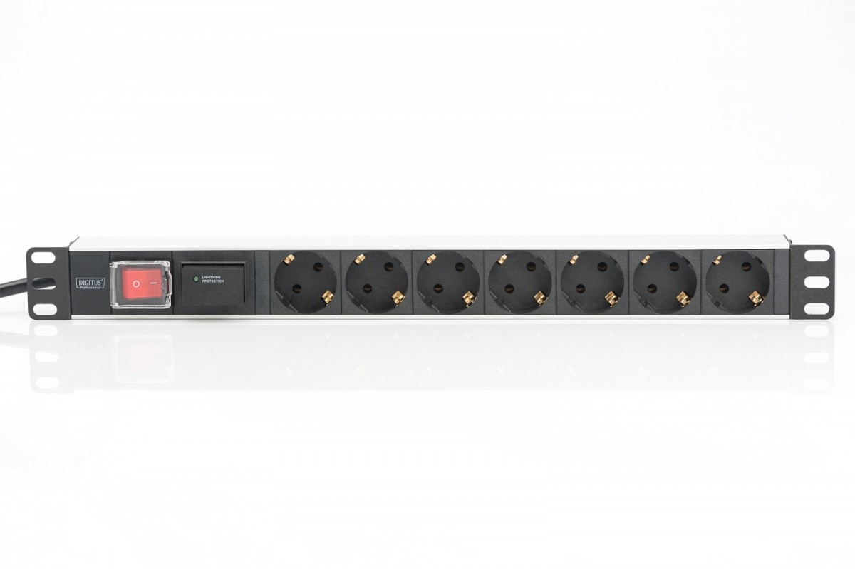 xyz - Listwa zasilająca DIGITUS 19" 1U  7 gniazd 16A 2m - abc