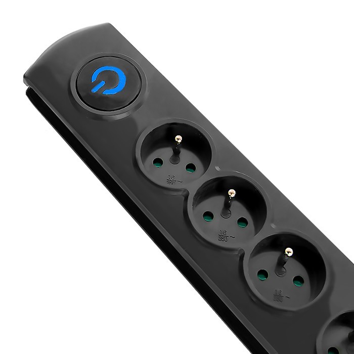 xyz - Listwa zasilająca antyprzepięciowa QOLTEC | 4 gniazda | 2.5m - abc