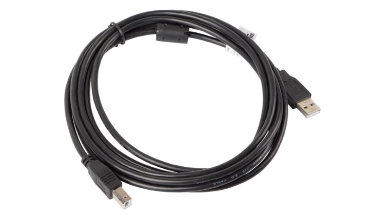 xyz - Kabel LANBERG USB 2.0 AM-BM 3M Ferryt czarny - abc