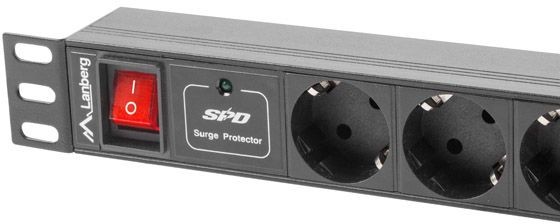 xyz - Listwa zasilająca Lanberg do RACK 1U 16A PDU 7x Schuko 2m czarna - abc