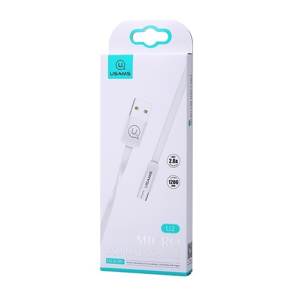 xyz - Kabel USAMS U2 US-SJ201 microUSB 1,2m biały - abc
