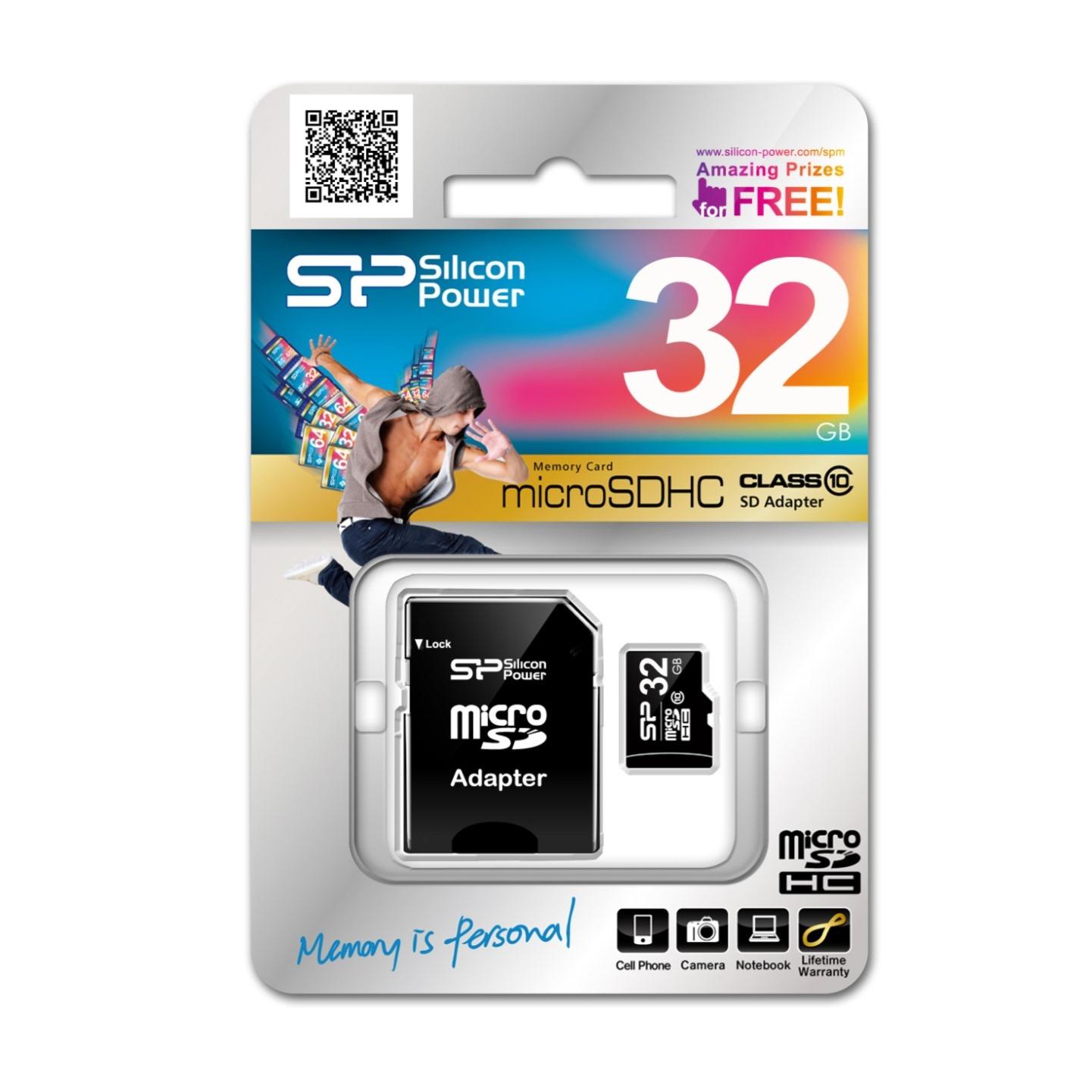 xyz - Karta pamięci MicroSDHC Silicon Power 32GB Class 10 + adapter - abc